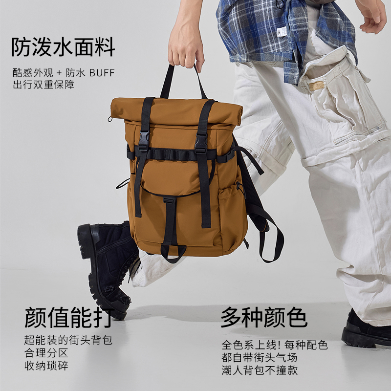 Nova mochila masculina expansí - Canvas Backpack Casual avaliação e preço
