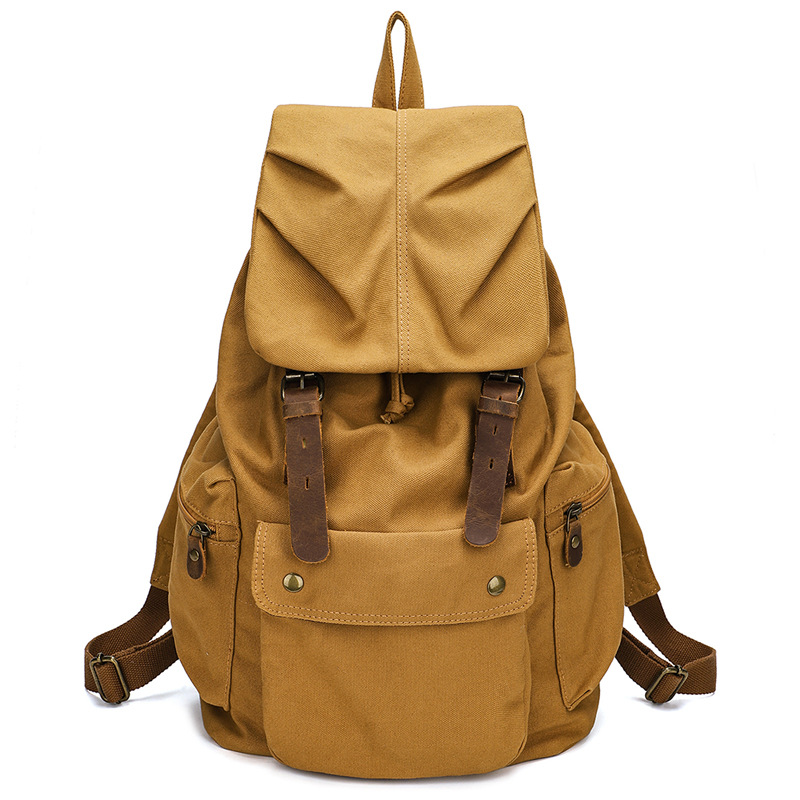 Mochila de Lona de Grande Capa - Canvas Backpack Casual avaliação e preço