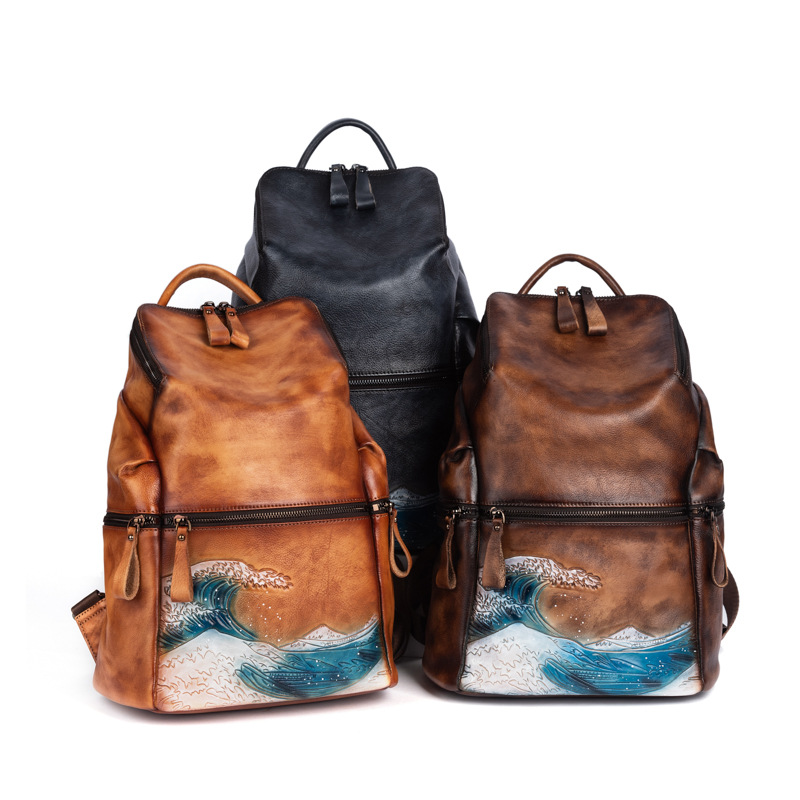 Mochila Feminina Johnature de  - Leather Backpack Vintage avaliação e preço