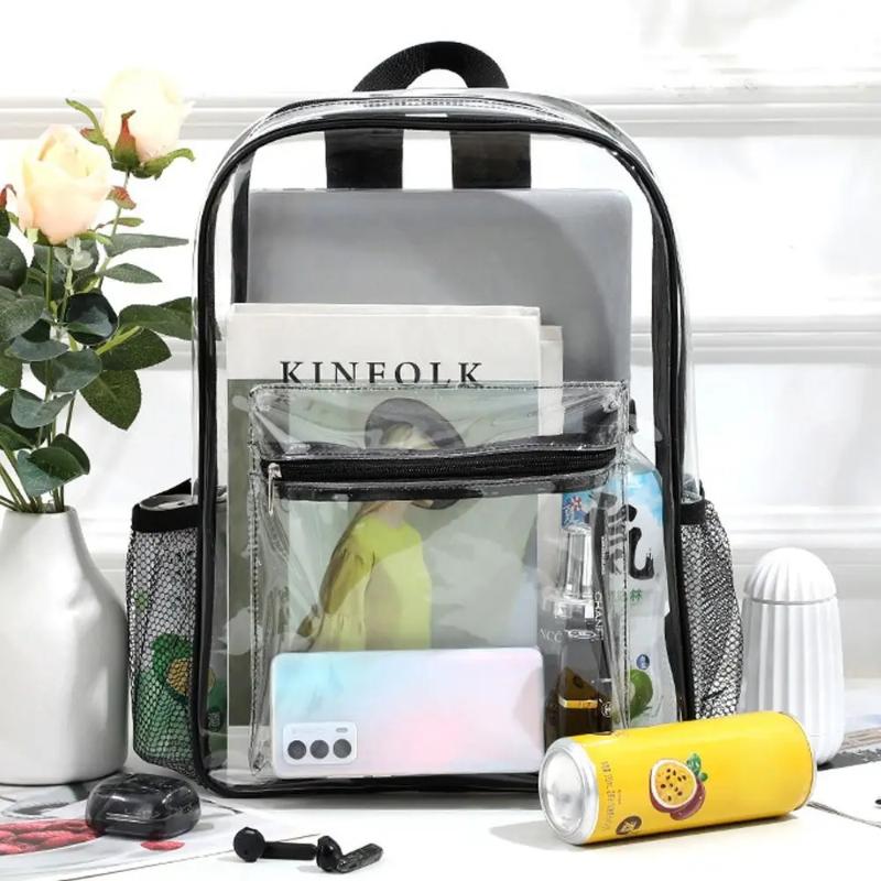 Mochila Transparente de PVC pa - Canvas Backpack Casual avaliação e preço