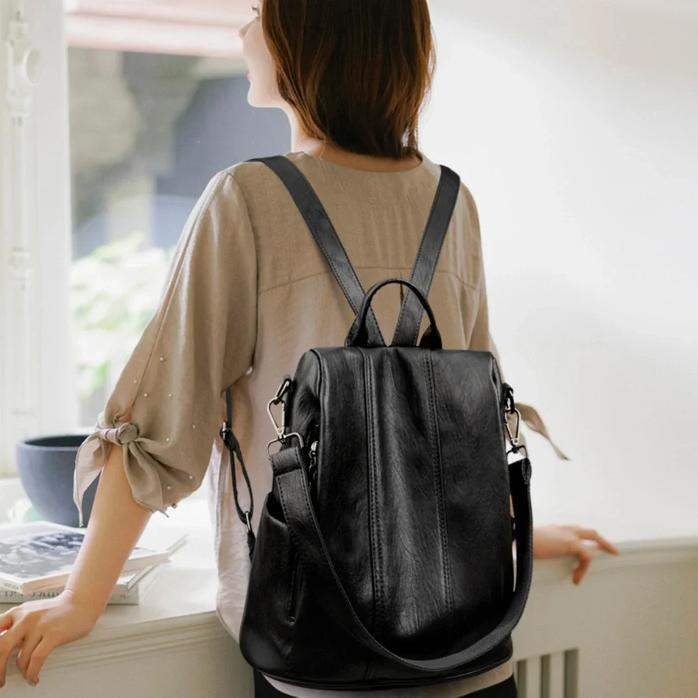 NOVA Mochila Antifurto para La - Leather Backpack Vintage avaliação e preço